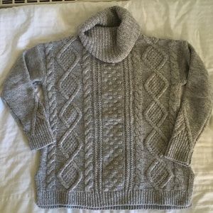 Land’s End Gray Turtleneck Knit Sweater